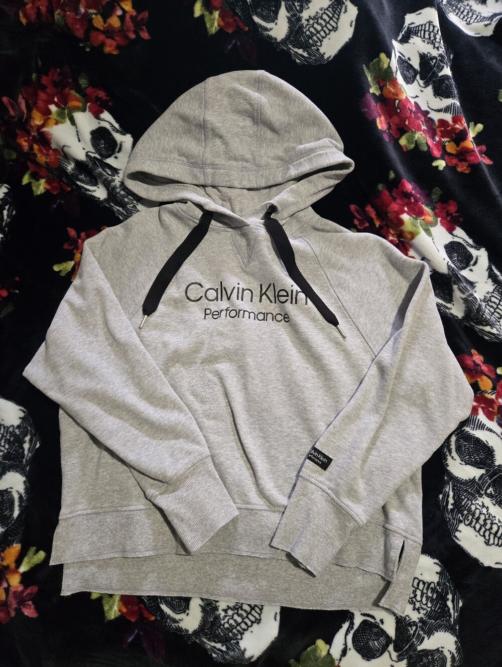 Calvin Klein Performance Women's Light Gray Hooded Sweatshirt